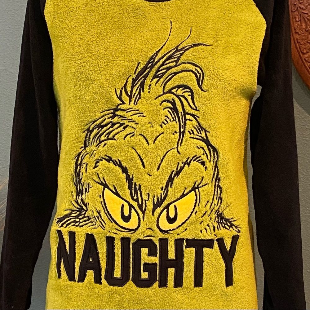 The Grinch Naughty Green Black Sweater XS - Picture 2 of 6